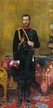  Russian Canvas - portrait of nicholas ii the last russian emperor 1895 Ilya Repin